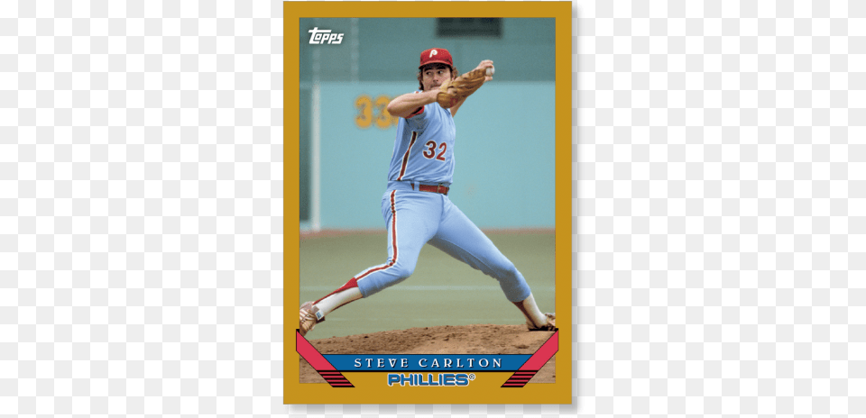 Steve Carlton 2019 Archives Baseball 1993 Topps Poster Pitcher, Baseball Glove, Sport, Clothing, Glove Png