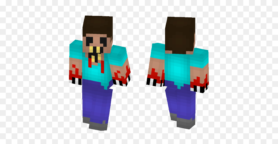 Steve Fanmade Creepypasta Minecraft Skin For, Person Free Png Download