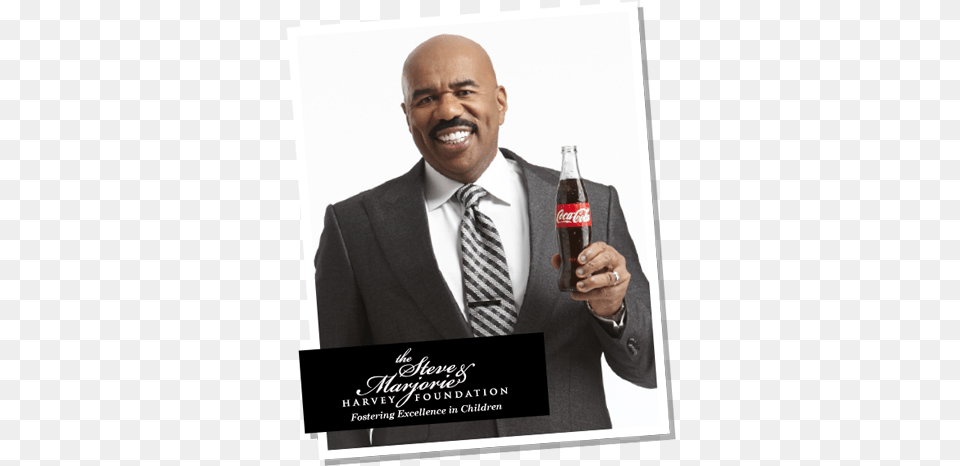 Steve Harvey Coca Cola Pay It Forward Coca Cola Program Launch, Advertisement, Adult, Beverage, Soda Free Png Download