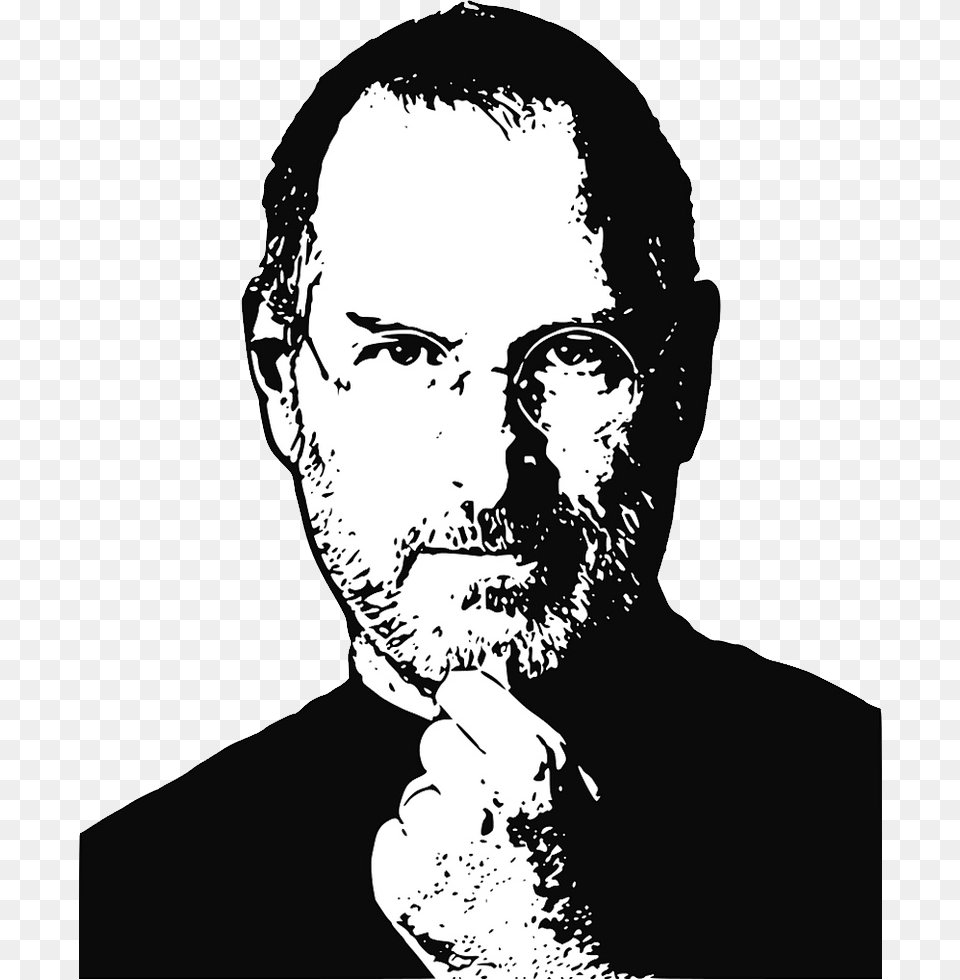 Steve Jobs, Stencil, Person, Man, Male Free Transparent Png