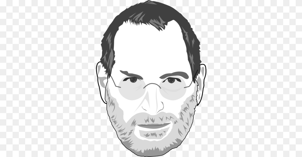 Steve Jobs Caricate Of Steve Jobs By Thecartoonist Steve Jobs Black And White Line Drawings, Face, Head, Portrait, Photography Free Png