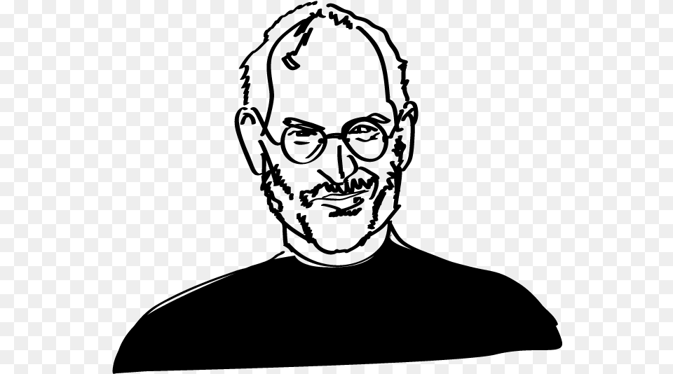 Steve Jobs Coloring, Gray Free Png Download