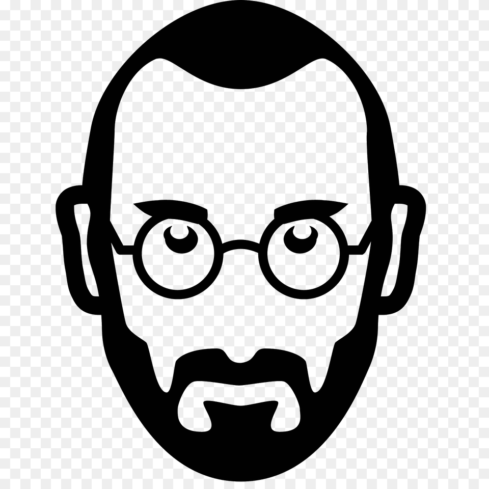Steve Jobs Icon, Gray Free Transparent Png
