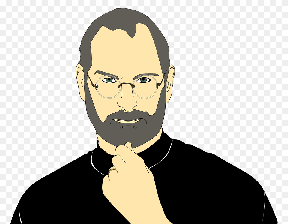 Steve Jobs Portrait Clipart, Photography, Person, Head, Face Png