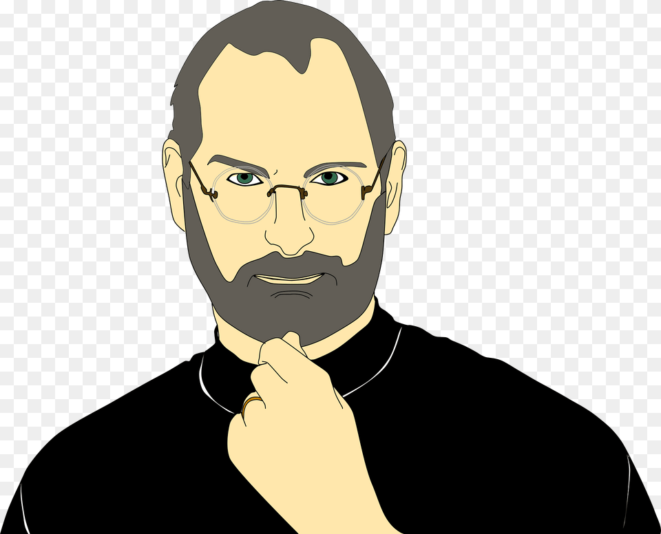 Steve Jobs Portrait Clipart, Photography, Person, Head, Face Free Png