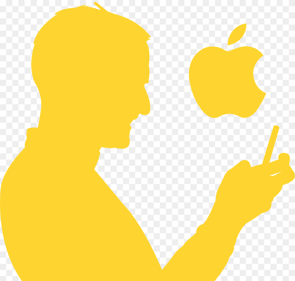 Steve Jobs Silhouette, Person, Face, Head Png Image