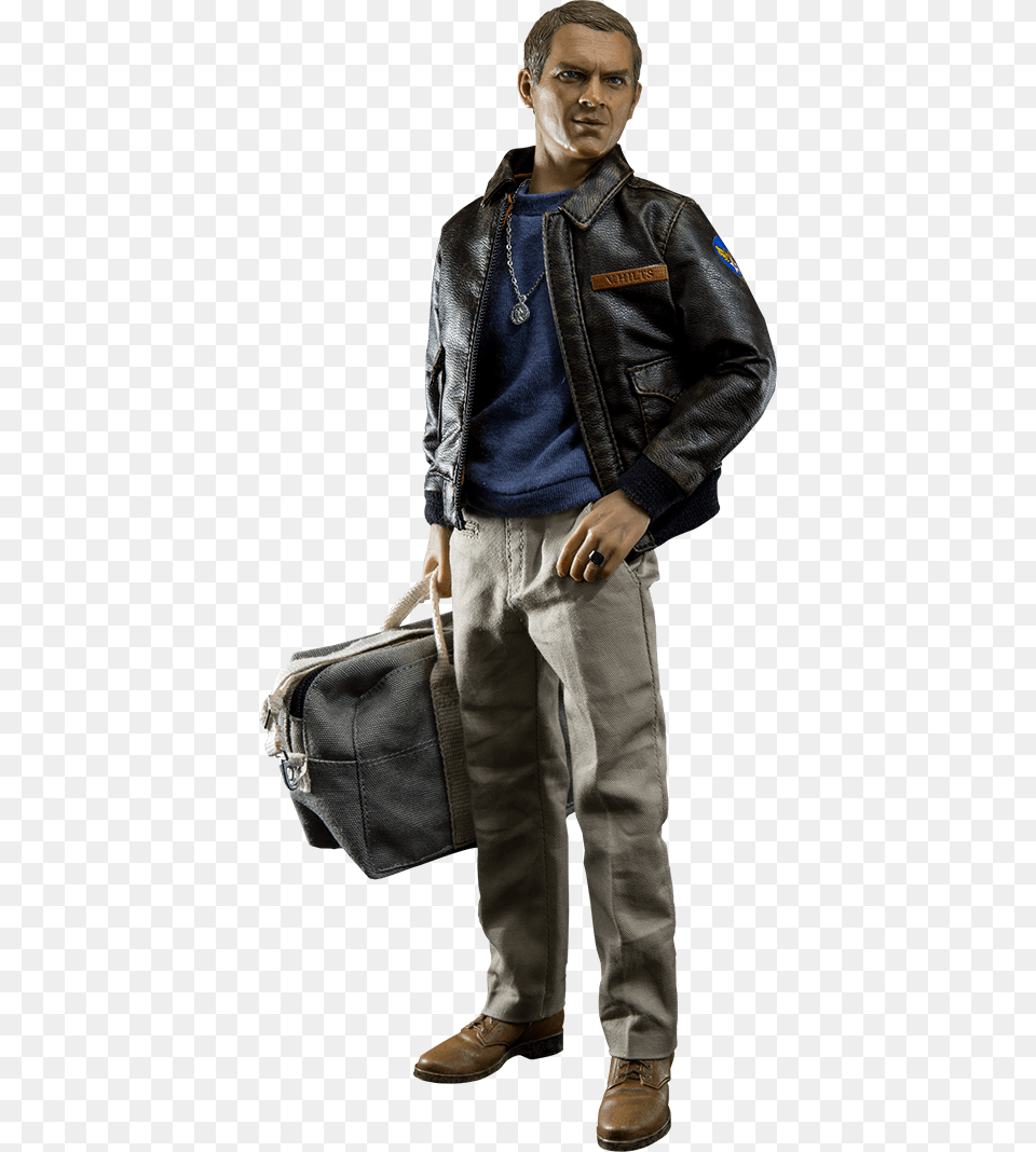 Steve Mcqueen Great Escape Outfit, Clothing, Coat, Jacket, Pants Png Image