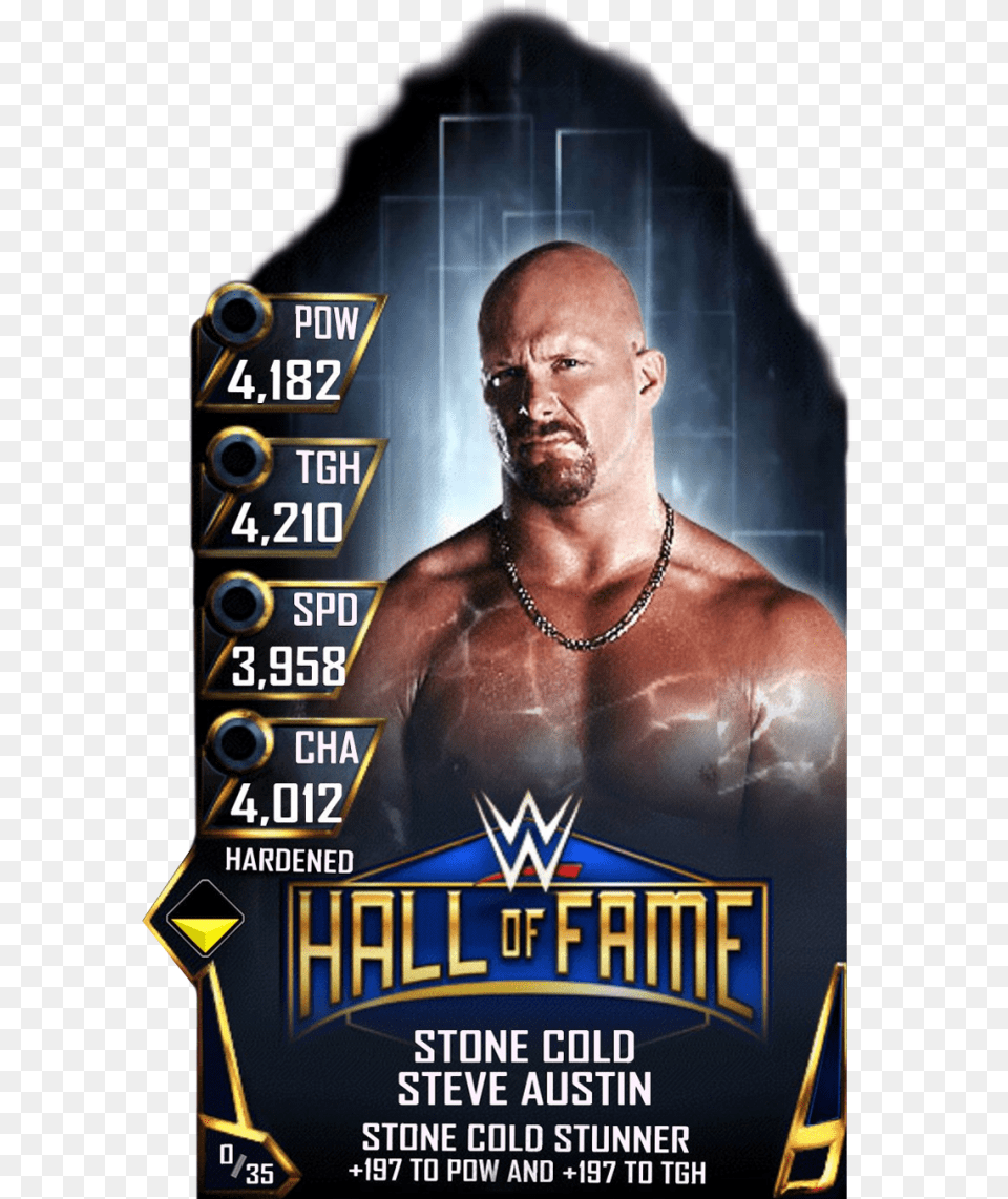 Steveaustin S3 11 Hardened Halloffame Hall Of Fame Stone Cold, Poster, Advertisement, Adult, Person Free Transparent Png