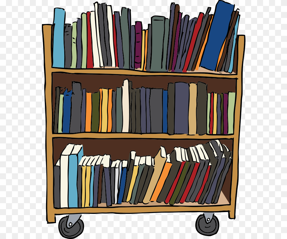 Stevelambert Library Book Cart, Indoors, Publication, Furniture, Crib Free Png Download