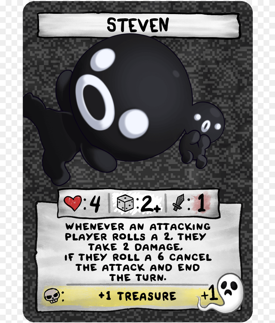 Steven Binding Of Isaac Four Souls All Cards, Advertisement, Poster, Hockey, Ice Hockey Png Image