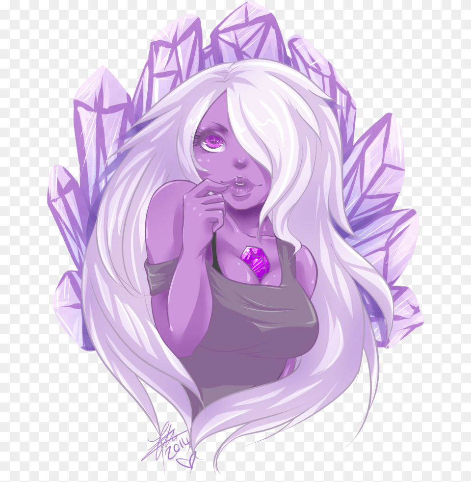 Steven Universe Amethyst By Chiichanny D7vnfpw Amethyst Steven Universe Fanart, Book, Comics, Purple, Publication Png Image