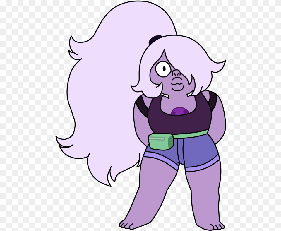 Steven Universe Amethyst Ponytail, Purple, Baby, Person, Cartoon Free Png
