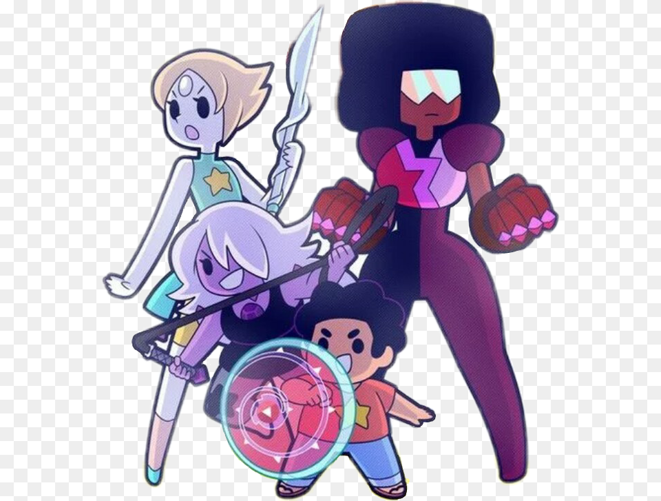 Steven Universe Pearl Perla Amatista Amatyst, Book, Comics, Publication, Baby Png Image