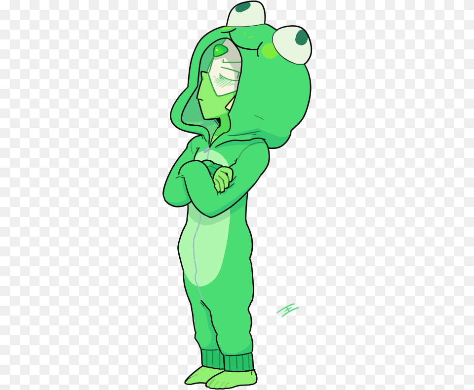 Steven Universe Peridot Pajamas, Green, Person, Cartoon Free Png Download