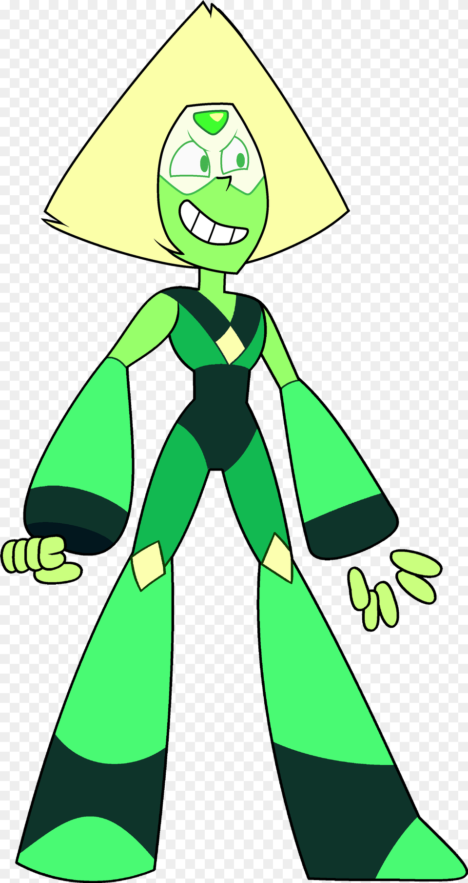 Steven Universe Peridot With Limb Enhancers, Cape, Clothing, Green, Person Free Png