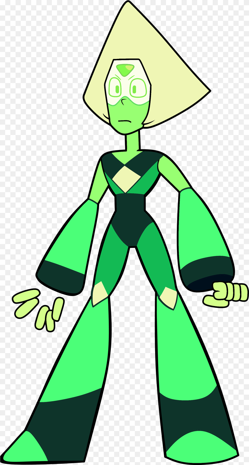 Steven Universe Peridot With Limb Enhancers Clipart Steven Universe Peridot With Limb Enhancers, Cape, Clothing, Green, Person Free Png