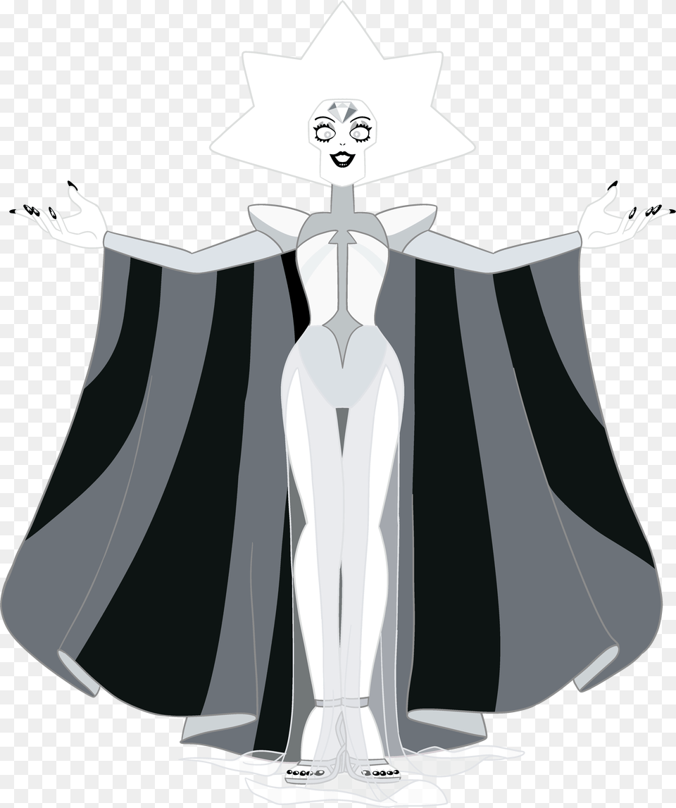 Steven Universe Wiki Diamante Blanco Steven Universe, Fashion, Cape, Clothing, Adult Png