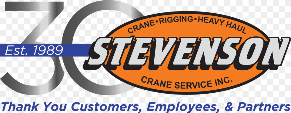 Stevenson Crane Service Inc Orange, Logo, License Plate, Transportation, Vehicle Png Image