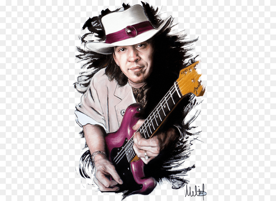 Stevie Ray Vaughan Round Beach Towel For Sale By Melanie Stevie Ray Vaughan Large Poster, Clothing, Guitar, Hat, Musical Instrument Png