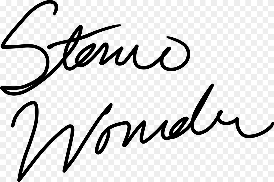 Stevie Wonder Signature Firma De Stevie Wonder, Gray Free Transparent Png