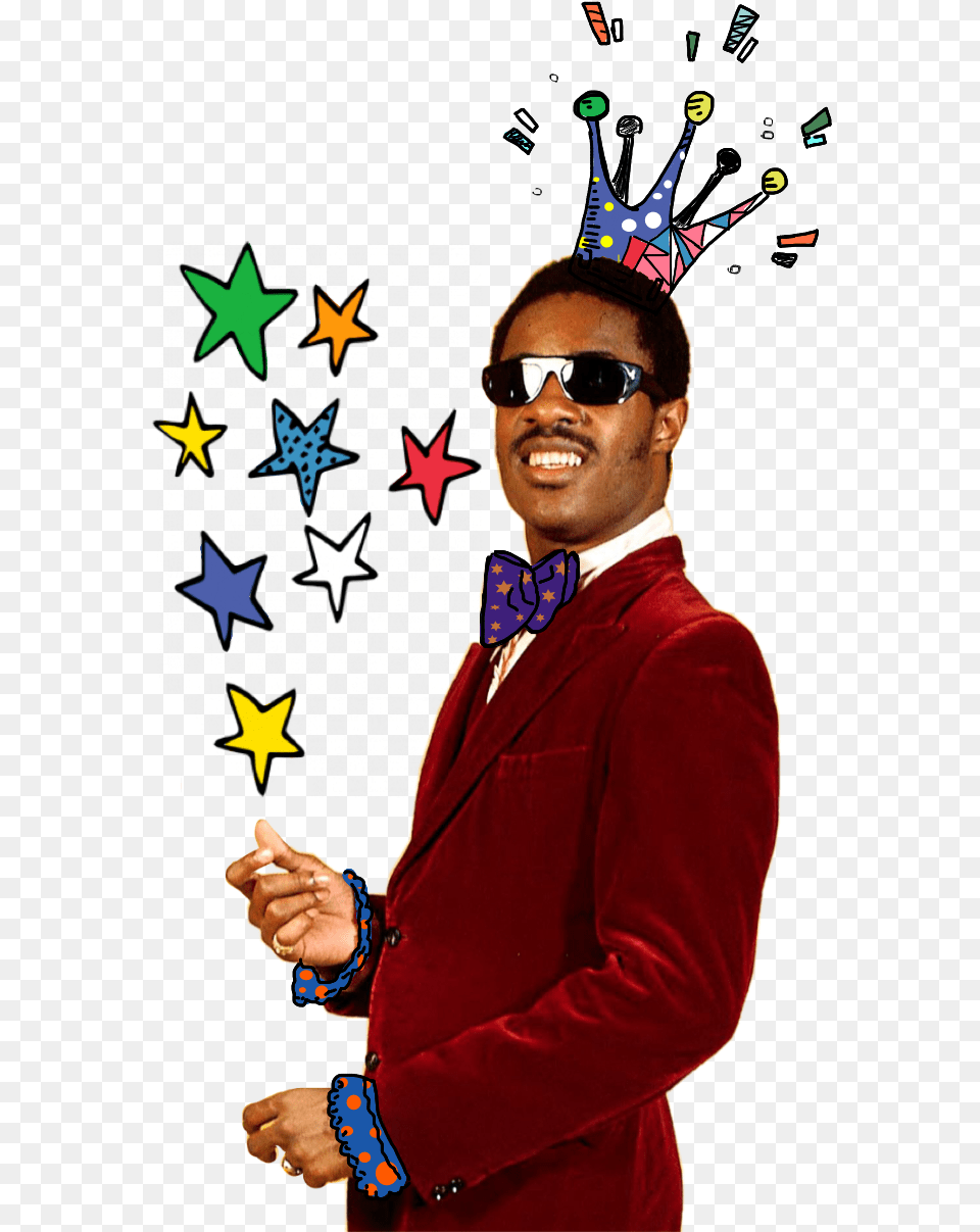 Steviewonder Jazz Music Singer Madewithpicsart Stevie Wonder Red Suit, Accessories, Person, Man, Male Png Image