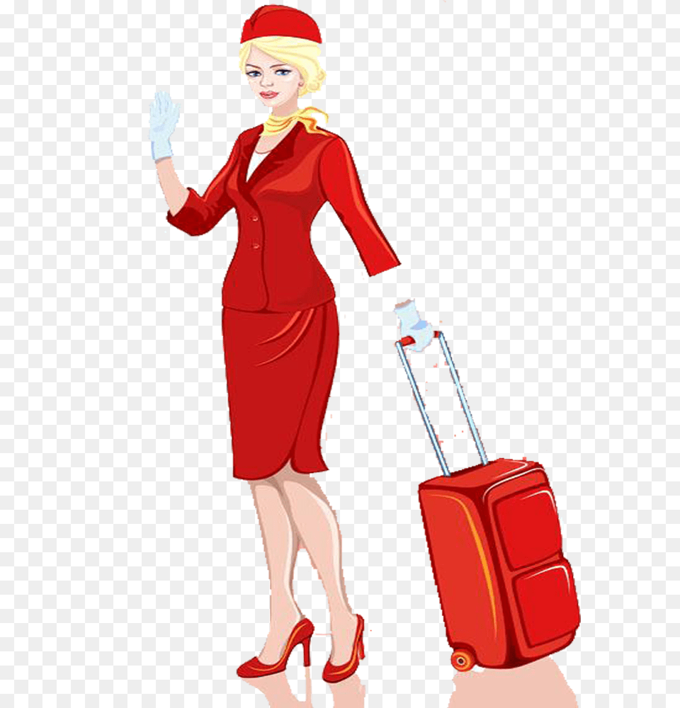 Stewardess, Adult, Baggage, Female, Person Free Transparent Png