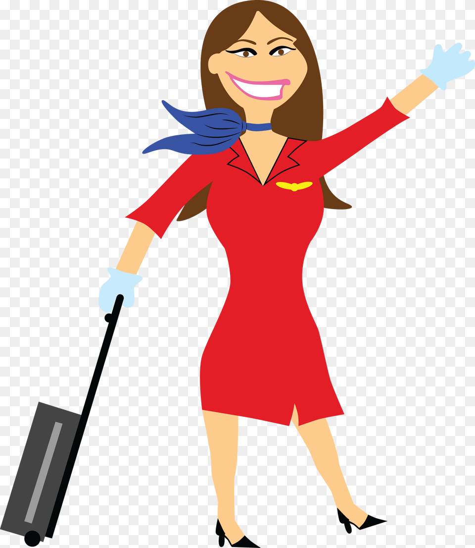 Stewardess Flight Attendant Clipart, Adult, Person, Female, Fashion Free Png Download