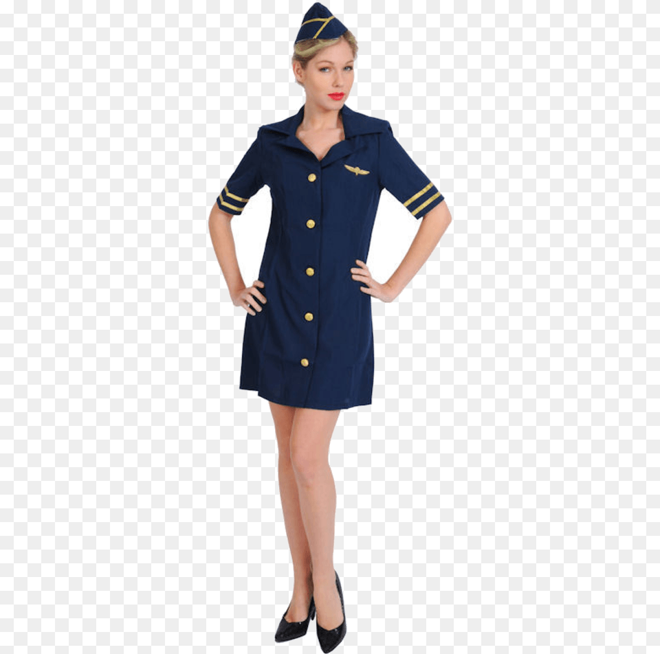 Stewardess Flight Attendant Costume, Adult, Female, Person, Woman Png Image