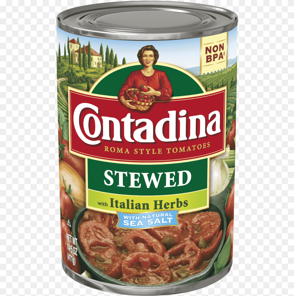 Stewed Tomatoes Contadina Tomato Paste Can, Adult, Tin, Person, Food Free Transparent Png