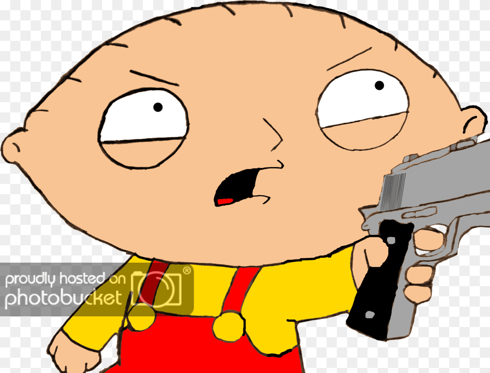 Stewie Griffin With Gun, Firearm, Handgun, Weapon, Baby Free Png