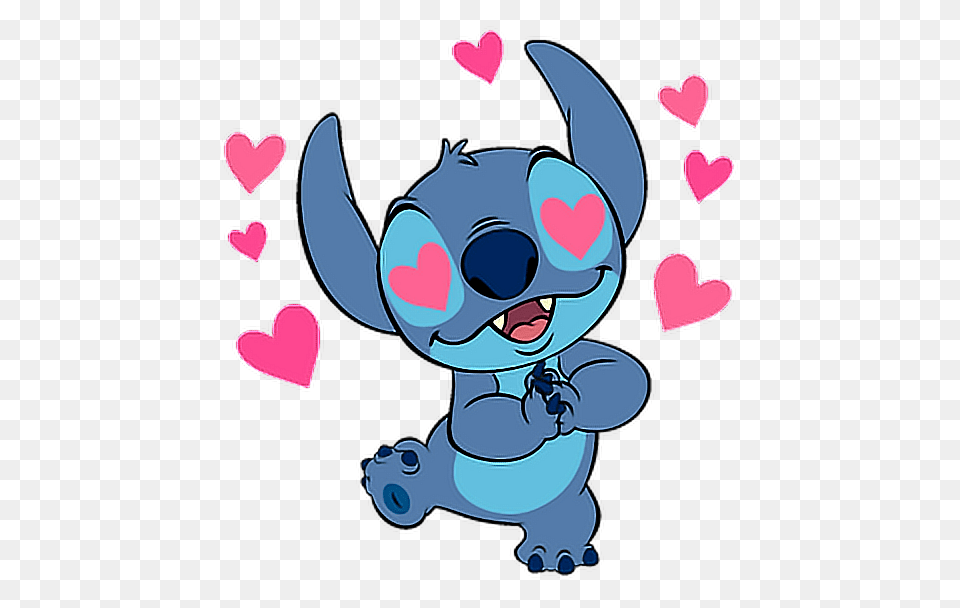 Stich Liloampstich Lilo And Stitch Kawaii Cute Heart Beut, Cartoon Free Png