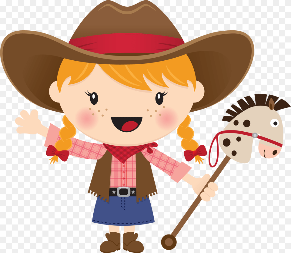 Stick Clipart Bundle Cowboy And Cowgirl Clip Art, Clothing, Hat, Baby, Person Free Png Download