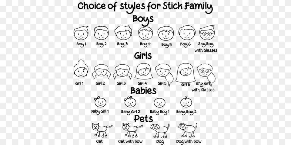 Stick Family Choices, People, Person, Art, Baby Png