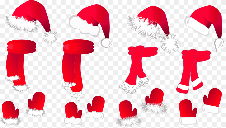 Stick Family With Santa Hats Clipart Santa Claus, Brush, Device, Tool Free Transparent Png