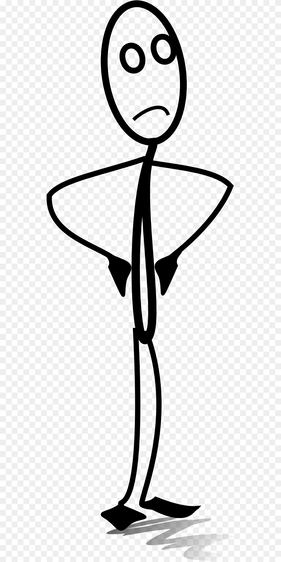 Stick Figure, Gray Free Transparent Png