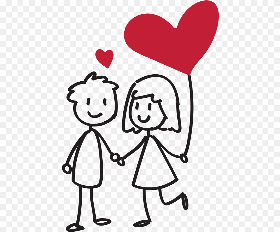 Stick Figure Couple In Love, Heart, Baby, Person, Clothing Free Png