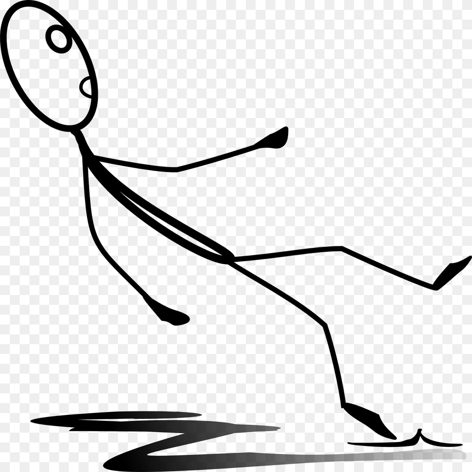 Stick Figure Falling, Badminton, Cutlery, Sport, People Free Png Download