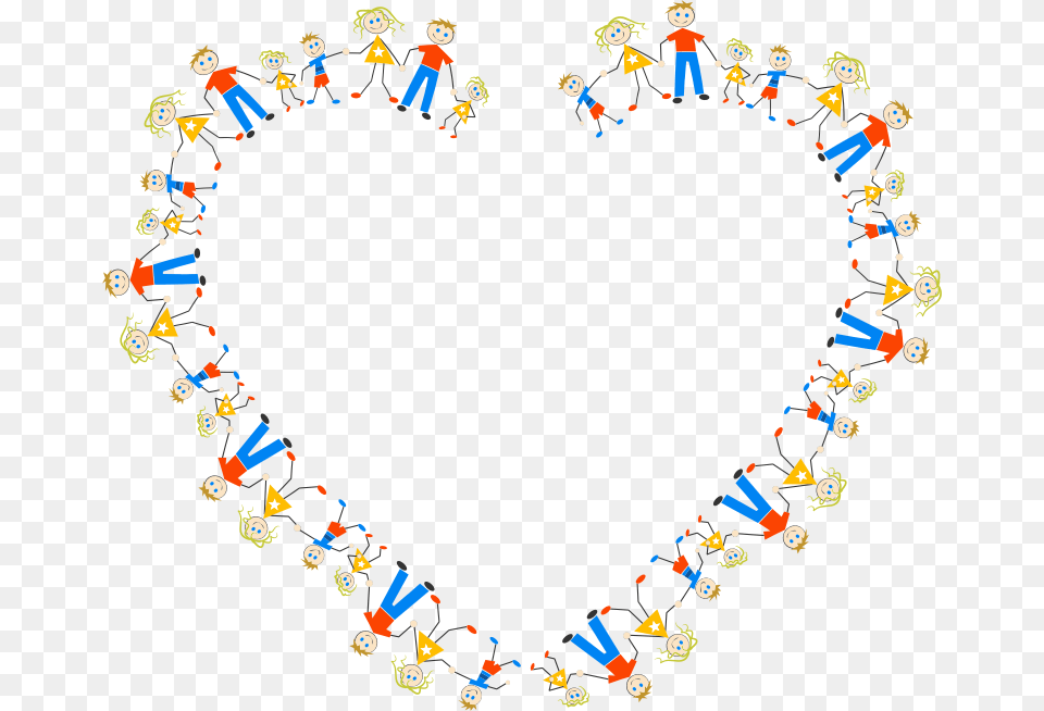 Stick Figure Family Heart Circle Stick Figures, Accessories, Jewelry, Necklace, Person Free Png Download