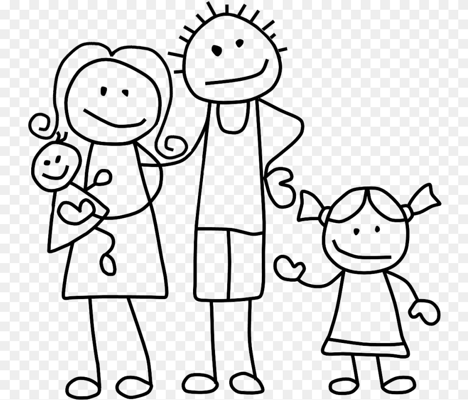 Stick Figure Family Transparent, Clothing, Coat, Art, Drawing Png