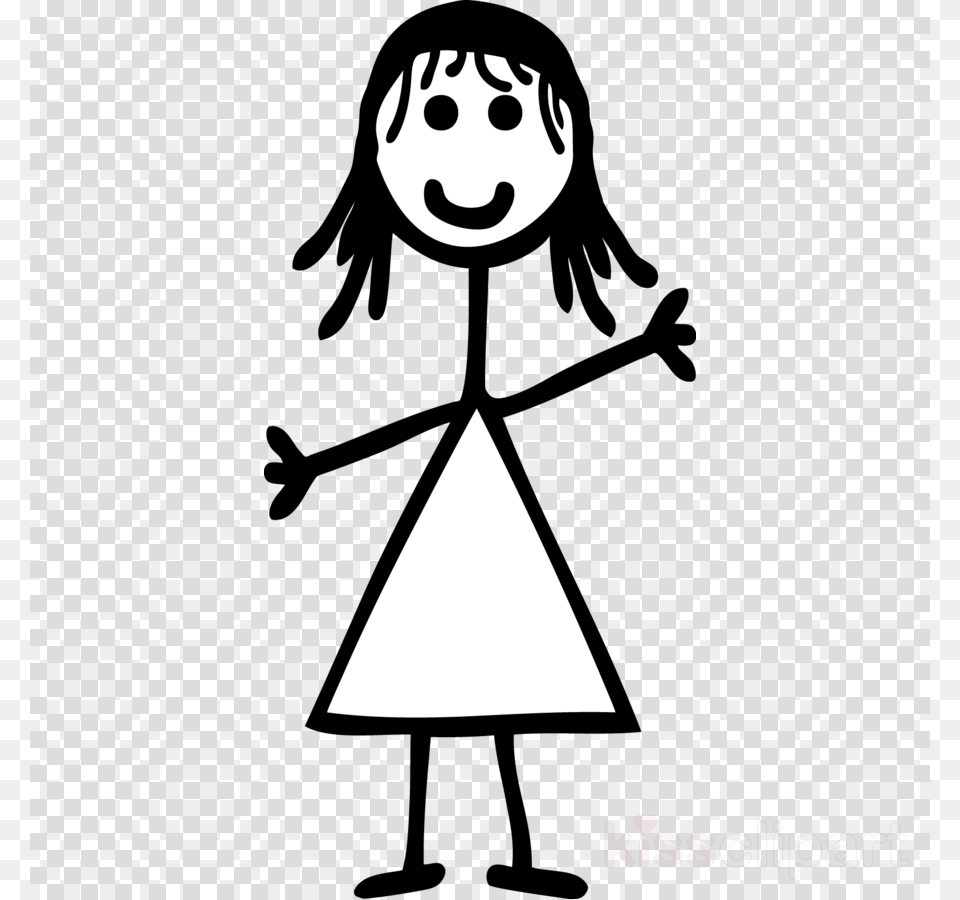 Stick Figure Girl, Triangle, Baby, Person, Face Png