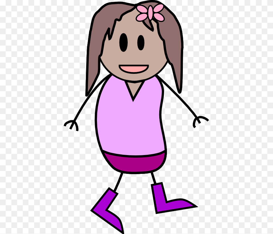 Stick Figure Girls, Purple, Baby, Person, Face Free Png Download