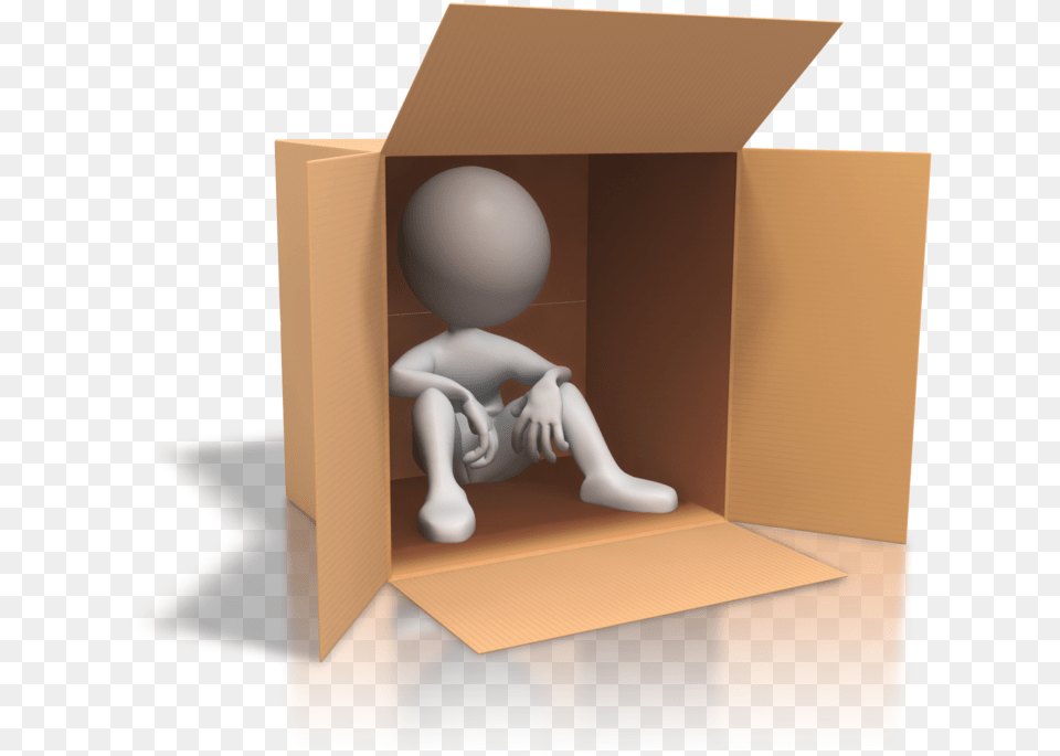Stick Figure In A Box, Sphere, Cardboard, Carton, Package Free Png Download