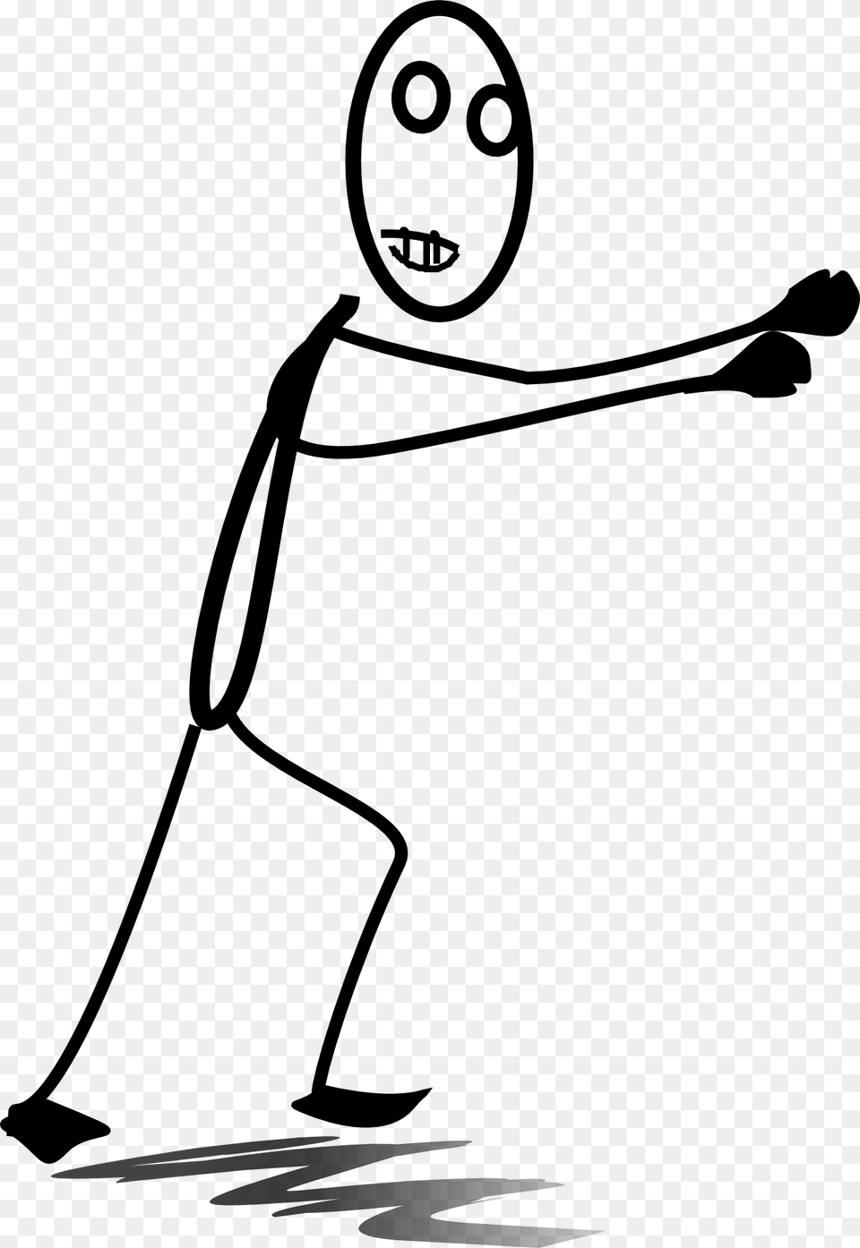 Stick Figure Pushing Transparent Stickman, Stencil, Cleaning, Person, Face Free Png Download