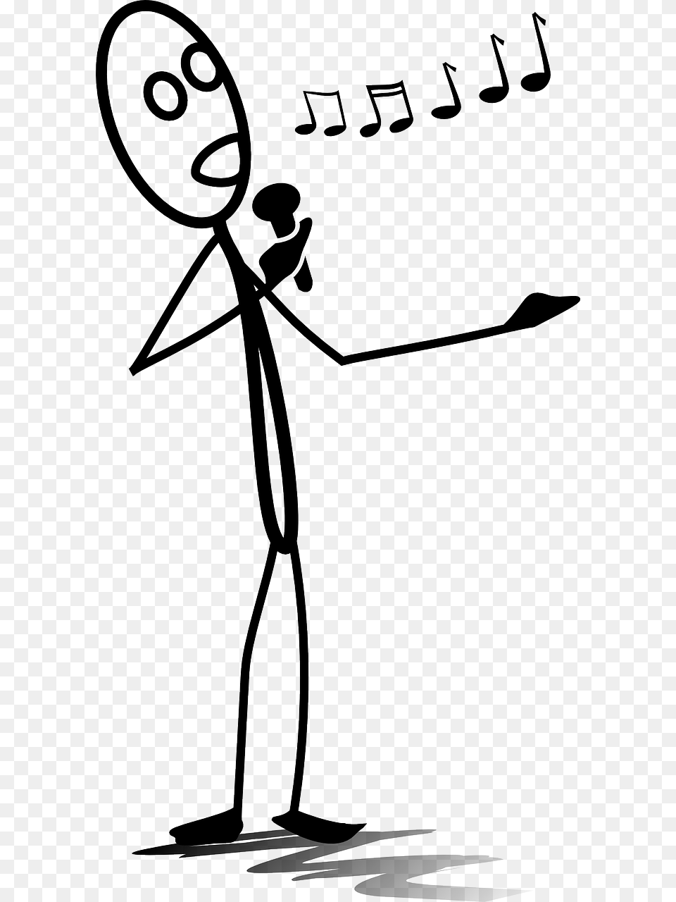 Stick Figure Singing, Book, Publication, Silhouette, Baby Free Png Download