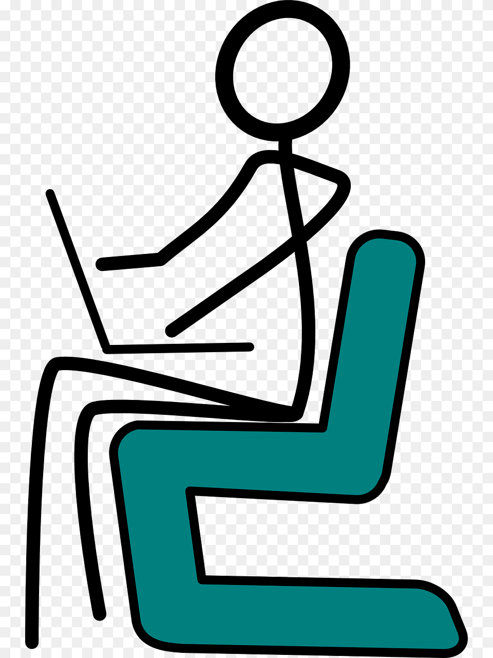 Stick Figure Sitting Down, Symbol, Text, Smoke Pipe, Furniture Free Png