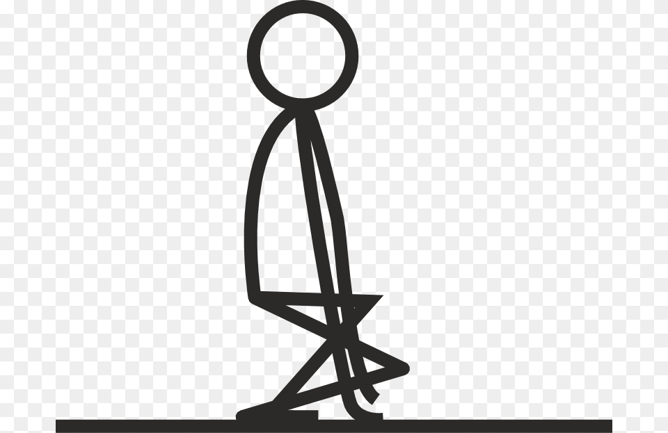 Stick Figure Squatting Png Image