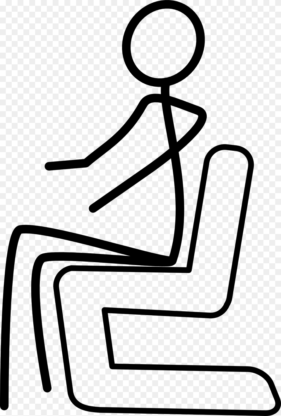 Stick Figure Stickman Sitting On Chair, Text, Symbol, Number Free Png Download