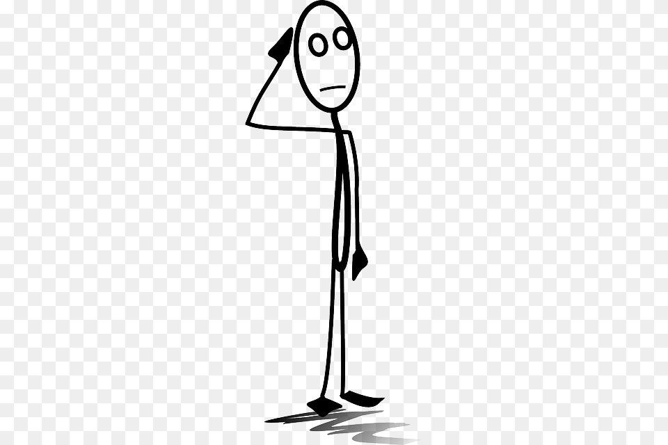 Stick Figure Thinking, Lamp, Alien, Cross, Symbol Free Png Download