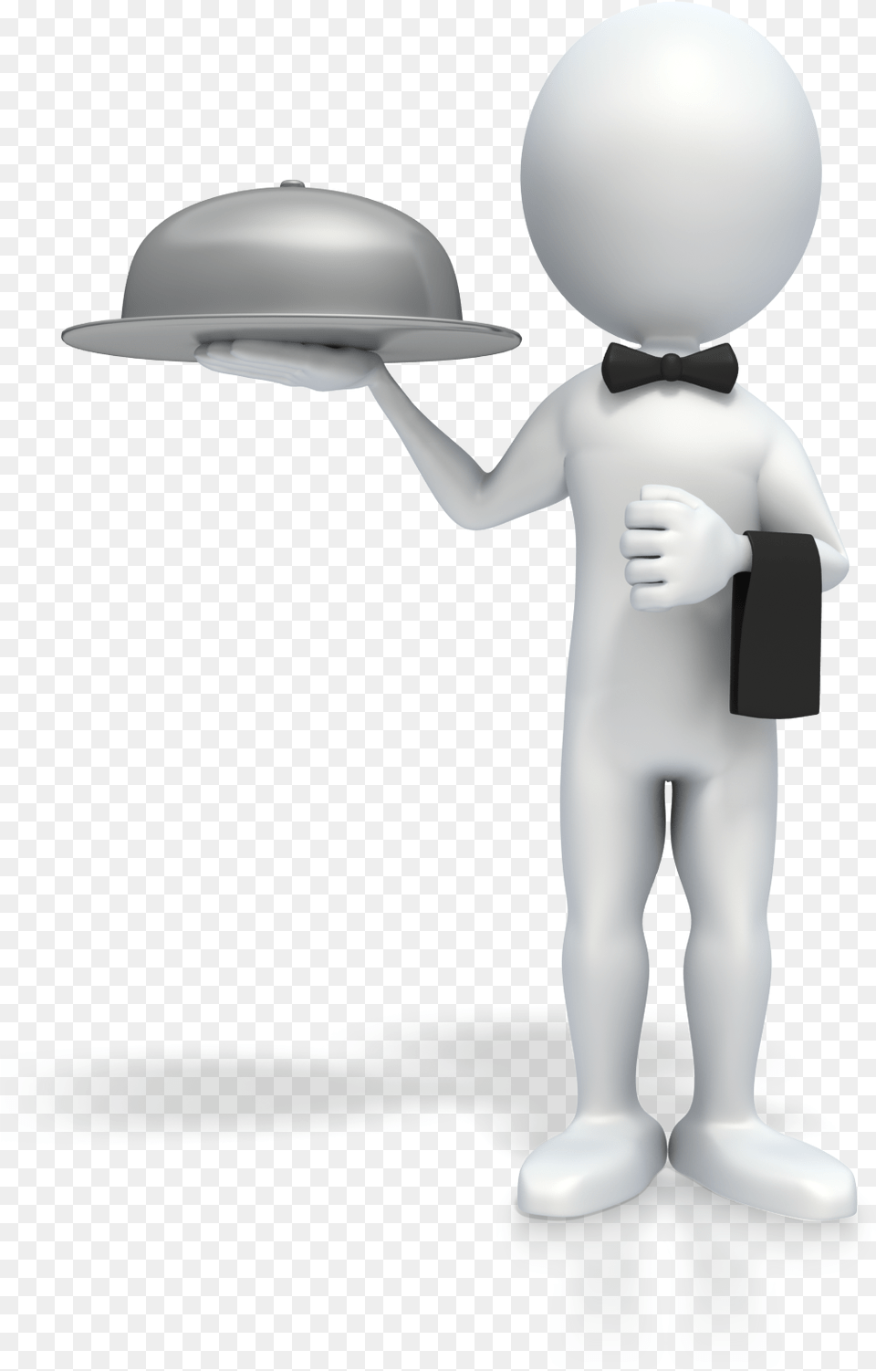 Stick Figure Waiter 1600 Clr 3d Human Stick Figures Servant Stick Figures, Clothing, Hardhat, Helmet, Glove Free Png Download