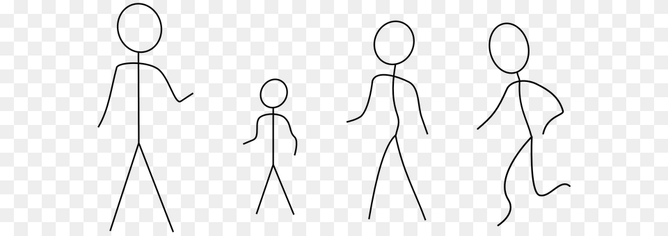 Stick Figures Gray Free Png Download